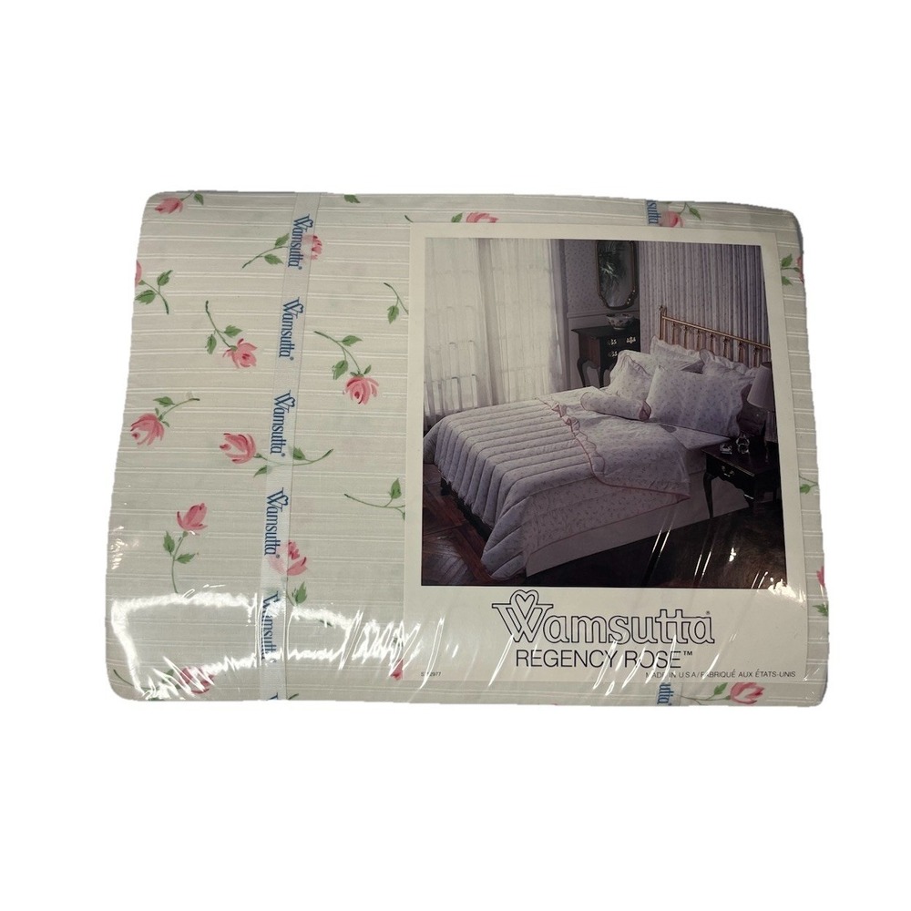 Vtg WAMSUTTA Regency Rose King Size Sham 100% Cotton Nos